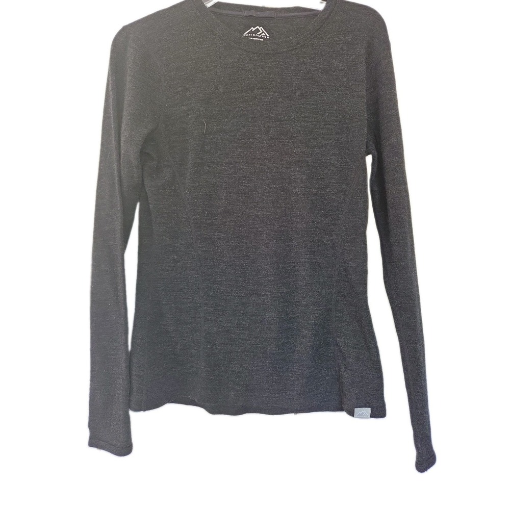 Merino Tech Size M Womens DarkGray 100% Superfine Merino Wool Base Layer Top 250
